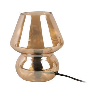 Svetlo rjava steklena namizna svetilka Leitmotiv Glass, višina 18 cm