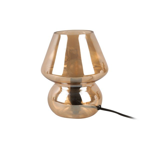 Svetlo rjava steklena namizna svetilka Leitmotiv Glass, višina 18 cm-image-1