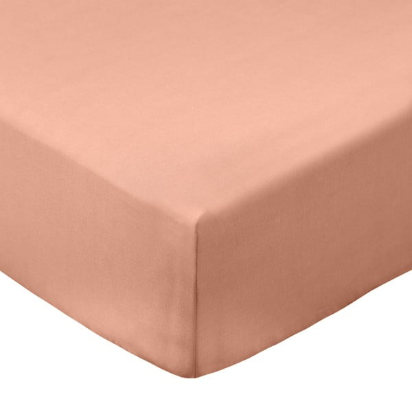 Napenjalna rjuha iz bombažnega perkala v barvi terakote 90x190 cm Cotton Percale – Bianca