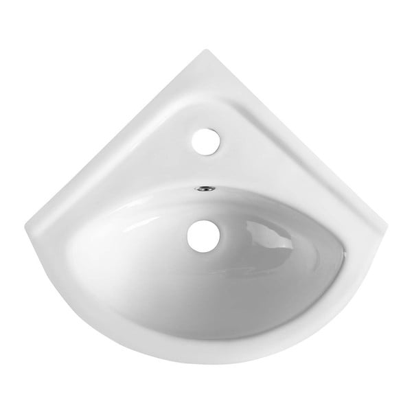 Bel kotni keramičen manjši umivalnik 34x34 cm Luigi – Sapho-image-2