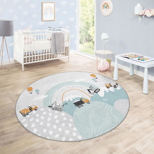 Pralna otroška preproga ø150 cm Snowy Hills – Mila Home-image-4