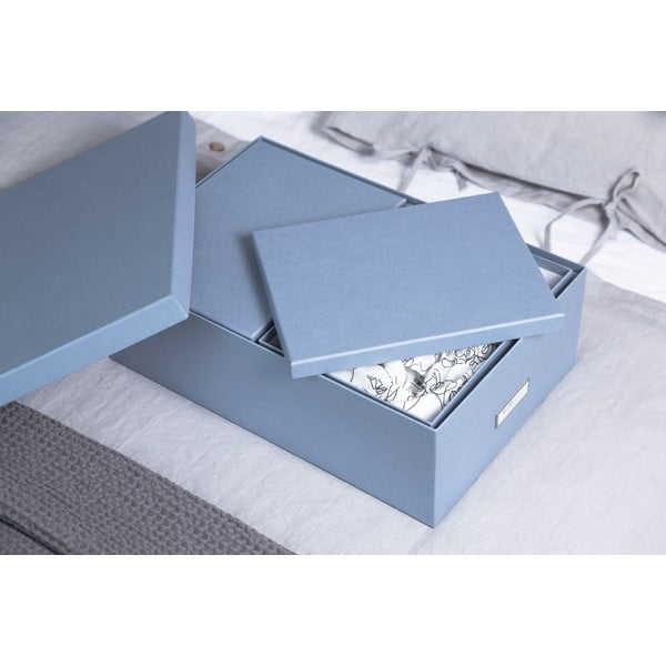Kartonaste škatle za shranjevanje s pokrovom v kompletu 3 ks Inge – Bigso Box of Sweden-image-3