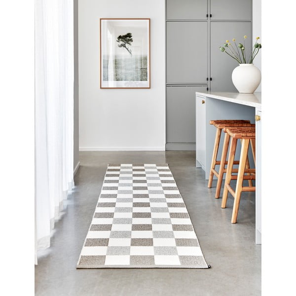 Bež/kremno bel zunanji in notranji tekač 70x160 cm Pix Dark Linen – Pappelina-image-1