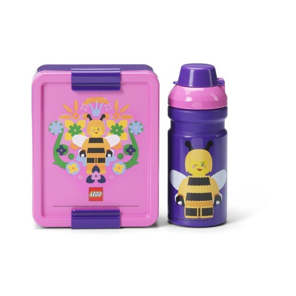 Otroška posoda za malico s steklenico za vodo Bee – LEGO®