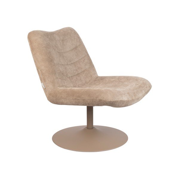 Bež žameten fotelj Bubba – Zuiver