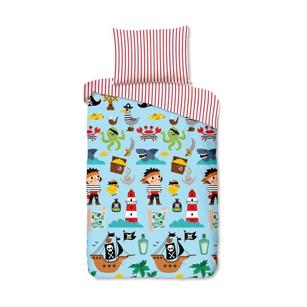 Enojna bombažna otroška posteljnina 140x200 cm Caribbean – Good Morning