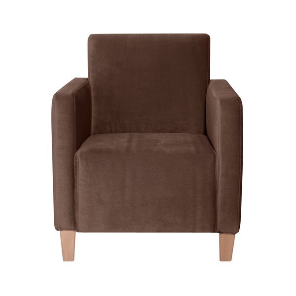 Rjav fotelj Max Winzer Milla Velvet-image-1