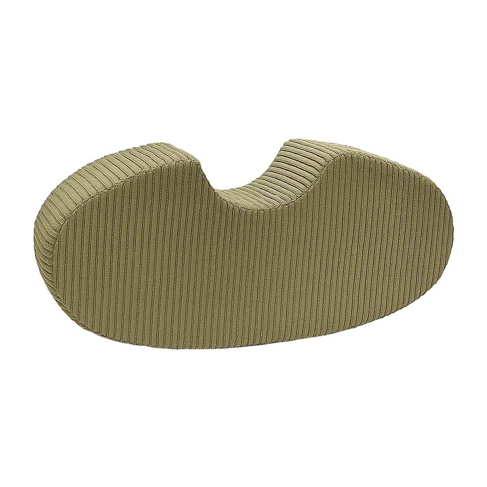 Kaki zelena gugalnica iz rebrastega žameta višina 80 cm 35x24 cm – Meowbaby