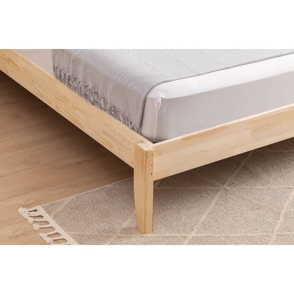 Zakonska postelja iz masivne smreke z letvenim dnom 140x200 cm v naravni barvi Izabelya – Kalune Design-image-4