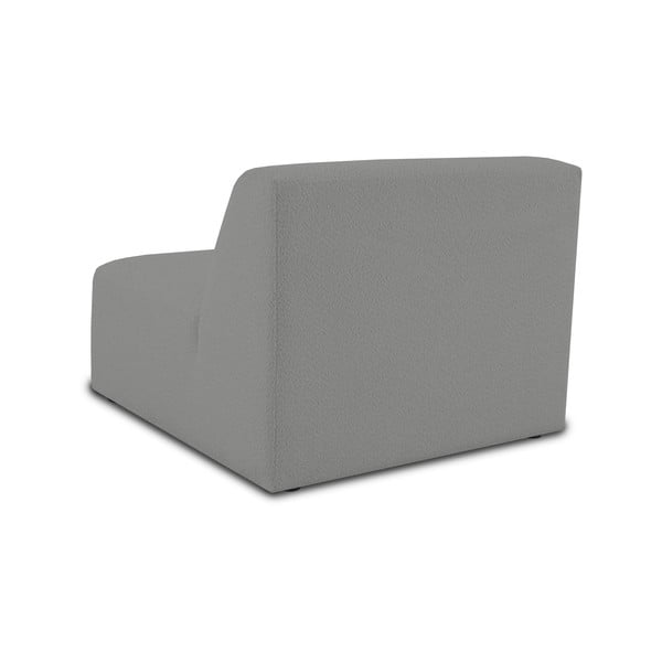 Siv modul za sedežno garnituro iz tkanine bouclé (sredinski modul) Roxy – Scandic-image-3