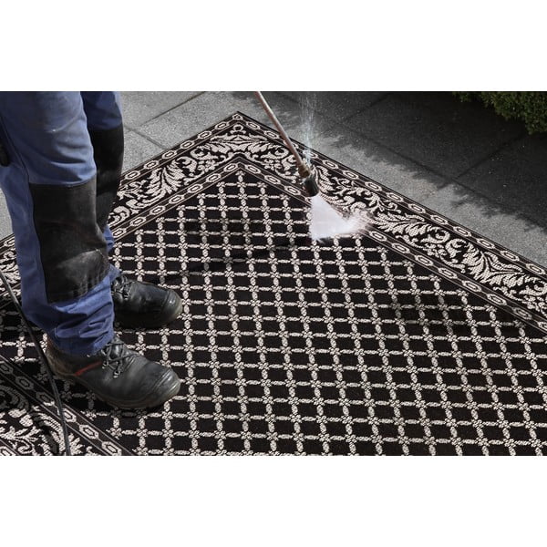 Črno-krem zunanja preproga NORTHRUGS Royal, 160 x 230 cm-image-1