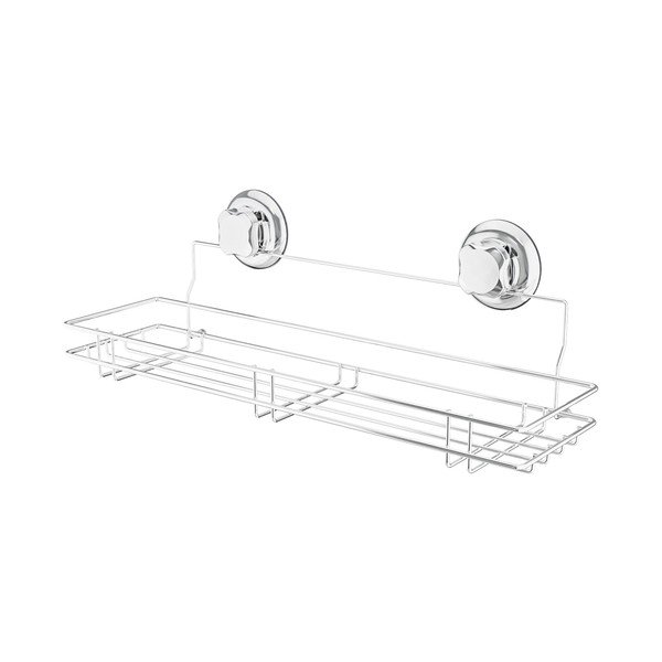 Kovinska kopalniška polica v srebrni barvi z namestitvijo brez vrtanja Bestlock Bath – Compactor-image-4