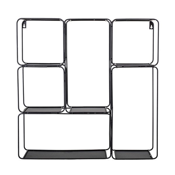 Črna kovinska stenska polica Bloomingville Vegas-image-1