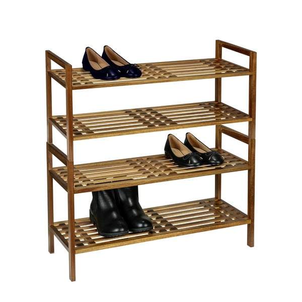 Stojalo za čevlje iz masivne akacije v naravni barvi 69x40,5x27 cm Fondi – Wenko-image-4