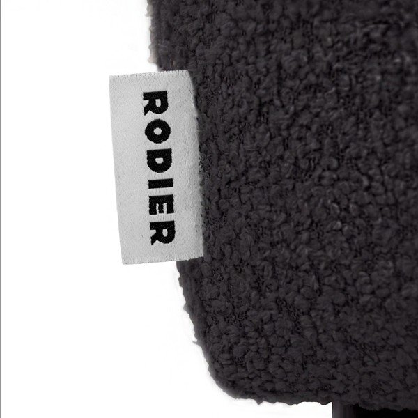 Črn fotelj iz tkanine bouclé Belle – Rodier-image-3