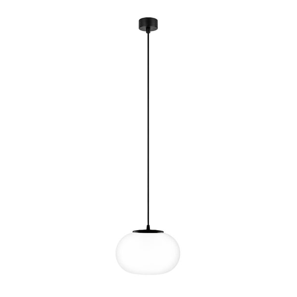 Bela viseča svetilka s črnim kablom Sotto Luce Dosei