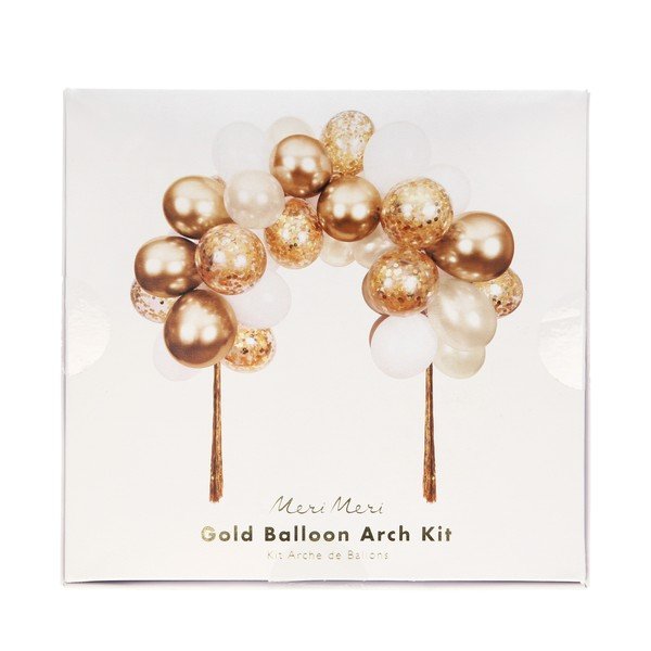 Pripomočki za praznovanja v kompletu 40 ks Gold Balloon Arch – Meri Meri-image-1