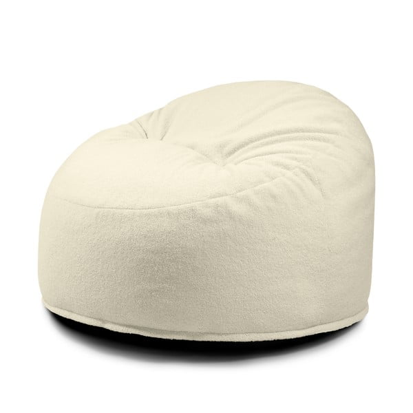Kremno bela otroška vreča za sedenje iz tkanine bouclé Om 85 – SLOWDOWN