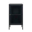 Črna kovinska vitrina 45x85 cm Carmel – Unique Furniture