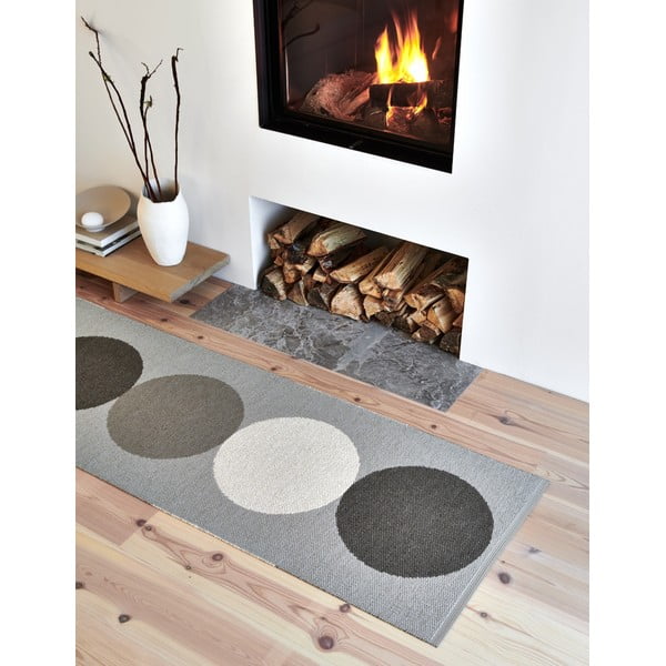 Siv/kremno bel zunanji in notranji tekač 70x280 cm Otto Clay – Pappelina-image-1