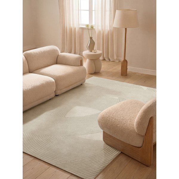 Kremno bela volnena preproga 120x170 cm Kensington Victoria – Ted Baker-image-1