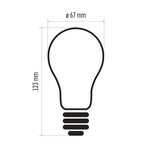Žarnica LED EMOS Filament A67 Neutral White, 17W E27-image-2