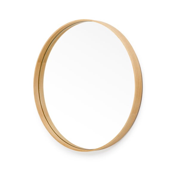 Stensko ogledalo s hrastovim okvirjem Wireworks Glance, ø 45 cm-image-2