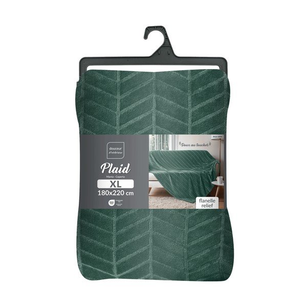 Zeleno pregrinjalo iz mikroflanele 180x220 cm Arya – douceur d'intérieur-image-4