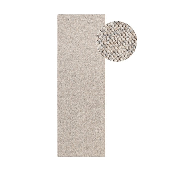 Siv/kremno bel pralen tekač 80x240 cm Rocco Dark Cream – Elle Decoration
