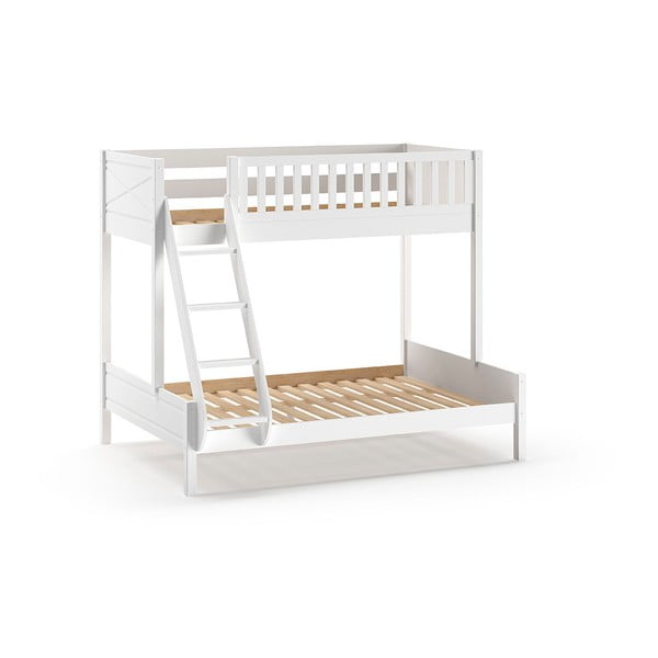 Bela pograd otroška postelja iz masivnega bora s prostorom za shranjevanje 140x200/90x200 cm SCOTT – Vipack-image-2