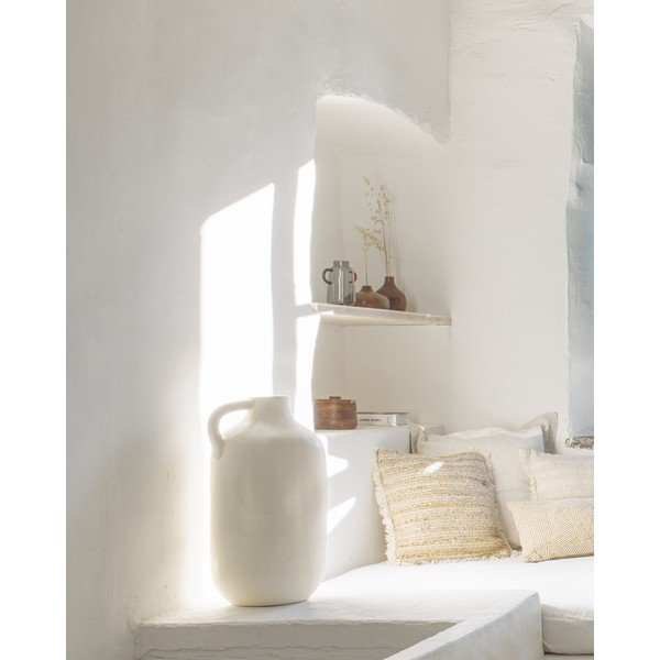 Bela keramična vaza Kave Home Caetana, višina 55 cm-image-4