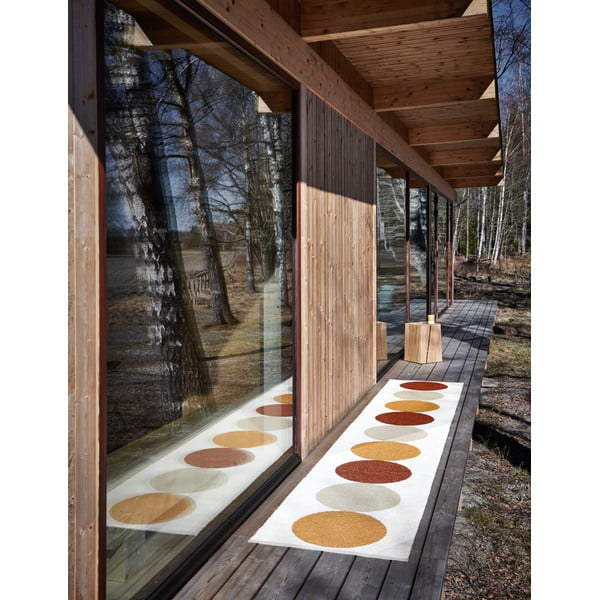 Oker rumena/kremno bela notranja in zunanja preproga 70x140 cm Otto Harvest – Pappelina-image-4