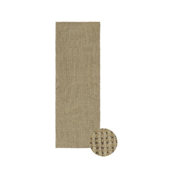 Kaki zelen pralen ročno tkan volnen tekač 80x230 cm Unexpected Wool – Lorena Canals