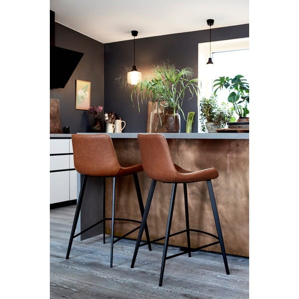 Svetlo rjav barski stol iz usnja DAN-FORM Denmark Hype-image-2