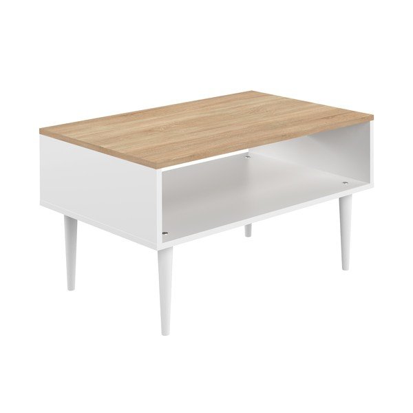 Bela mizica s ploščo v hrastovem dekorju 80x47 cm Horizon - TemaHome -image-3