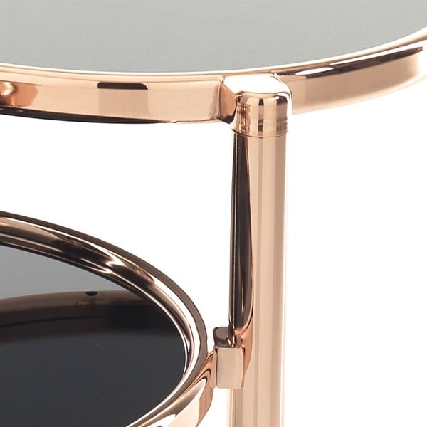 Klubska mizica iz bakra s črno ploščo Tomasucci Tree Rings Cooper, ⌀ 50 cm-image-3