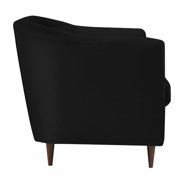 Črna žametna zofa Kooko Home Glam, 175 cm-image-1