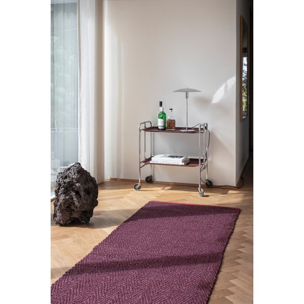 Bordo rdeč tekač iz jute 80x245 cm Notes – Mette Ditmer Denmark-image-2