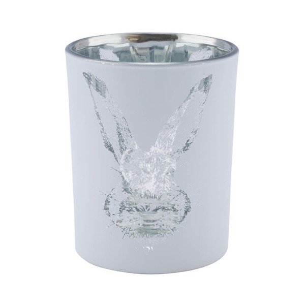 Bel steklen svečnik Ego Dekor Rabbit