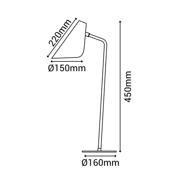 Bela namizna svetilka SULION Lisboa, višina 45 cm-image-4