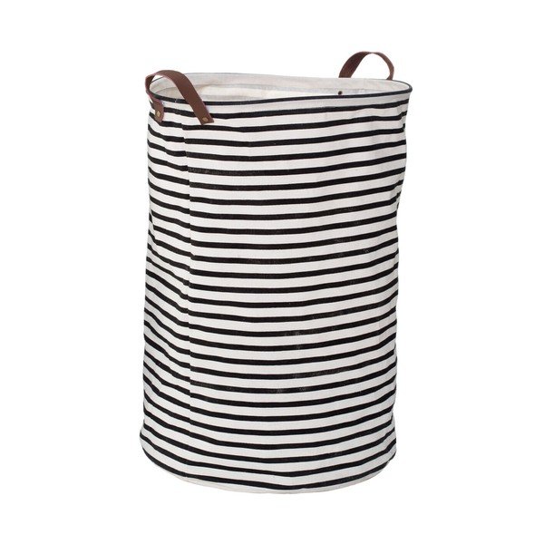 Črno-bel tekstilni koš za perilo 54 l Stripe – Premier Housewares