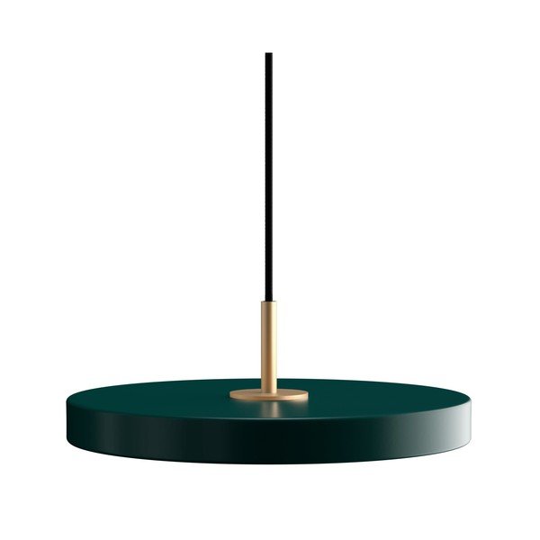 Temno zelena kovinska LED zatemnitvena viseča svetilka s kovinskim senčilom ø 31 cm Asteria Plus – UMAGE