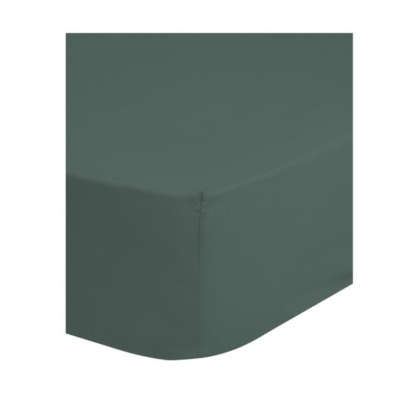 Zelena/siva napenjalna bombažna rjuha 180x200 cm – Good Morning-image-1