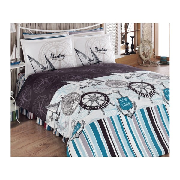 Komplet bombažnih rjuh in posteljnine Karuma, 160 x 220 cm