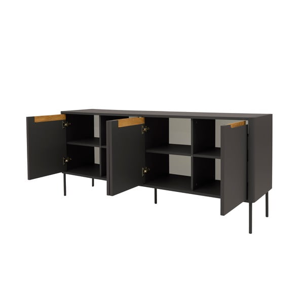 Črna komoda Tenzo Switch, 173 x 76 cm-image-4