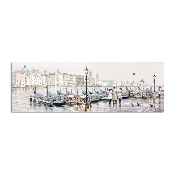 Slika Styler Canvas Watercolor Venezia Gondole, 45 x 140 cm