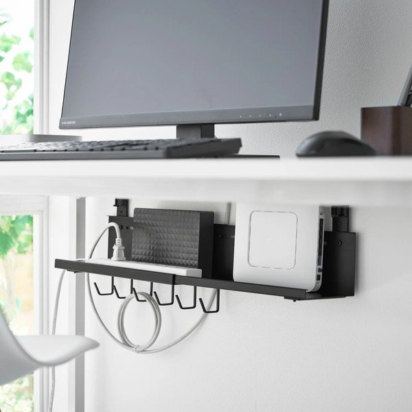 Črn kovinski organizator za kable Smart – YAMAZAKI-image-4