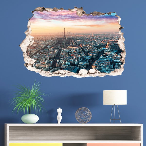 3D stenska nalepka Ambiance Panorama Pariza