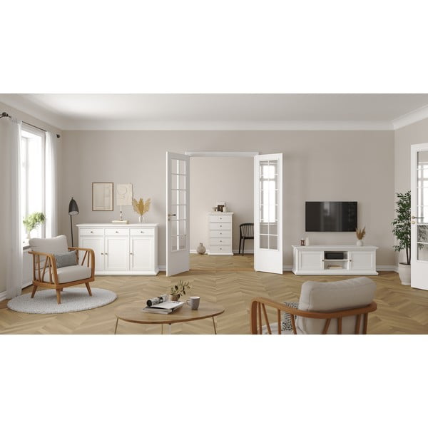 Bela nizka komoda 144x92 cm Paris – Tvilum-image-1