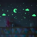 Svetleče stenske nalepke Ambiance Moon and Clouds